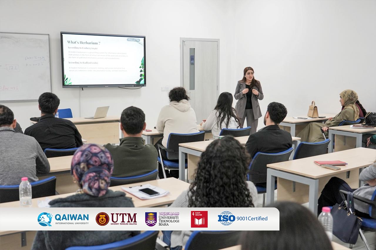 Pharmacy Students at QIU Engaged in a Practical Herbarium Session